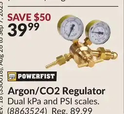 Princess Auto Argon/CO2 Regulator offer