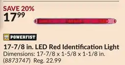 Princess Auto 17-7/8 in. LED Red Identification Light offer