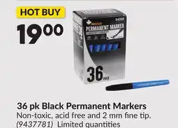 Princess Auto 36 pk Black Permanent Markers offer