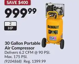 Princess Auto 30 Gallon Portable Air Compressor offer