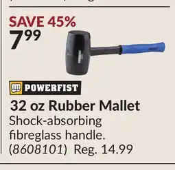 Princess Auto 32 oz Rubber Mallet offer