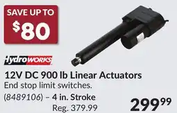 Princess Auto 4 in. Stroke 12V DC 900 lb Linear Actuators offer