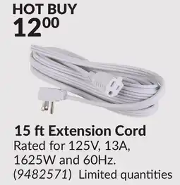 Princess Auto 15 ft Extension Cord offer