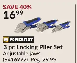 Princess Auto 3 pc Locking Plier Set offer
