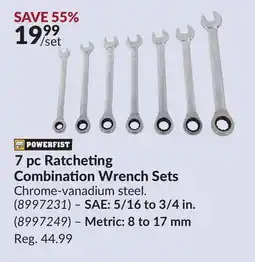 Princess Auto 7 pc Ratcheting Combination Wrench Sets offer