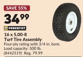 Princess Auto 16 x 5.00-8 Turf Tire Assembly offer