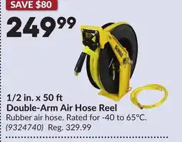Princess Auto 1/2 in. x 50 Double-Arm Air Hose Reel offer