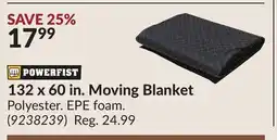 Princess Auto 132 x 60 in. Moving Blanket offer