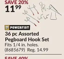 Princess Auto 36 pc Assorted Pegboard Hook Set offer