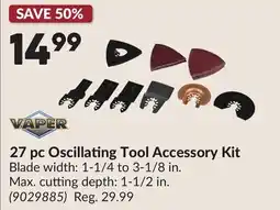 Princess Auto 27 pc Oscillating Tool Accessory Kit offer