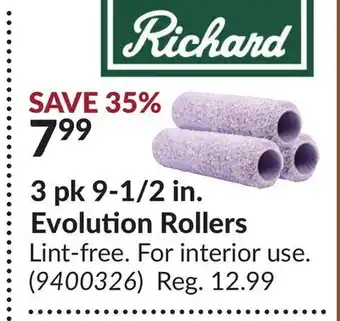 Princess Auto 3 pk 9-1/2 in. Evolution Rollers offer