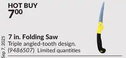 Princess Auto 7 in. Folding Saw offer
