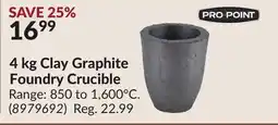 Princess Auto 4 kg Clay Graphite Foundry Crucible offer