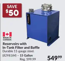 Princess Auto 15 Gallon Reservoirs with In-Tank Filter and Baffle offer