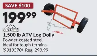 Princess Auto 1,500 lb ATV Log Dolly offer