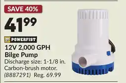 Princess Auto 12V 2,000 GPH Bilge Pump offer