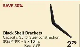 Princess Auto 8 x 10 in. Black Shelf Brackets offer