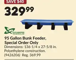 Princess Auto 95 Gallon Bunk Feeder, Special Order Only offer