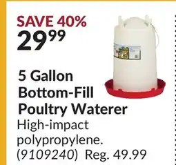 Princess Auto 5 Gallon Bottom-Fill Poultry Waterer offer