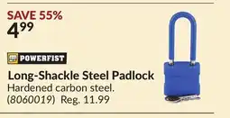 Princess Auto Long-Shackle Steel Padlock offer