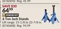 Princess Auto 6 Ton Jack Stands offer