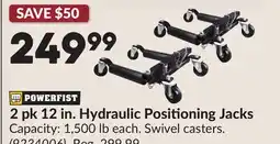 Princess Auto 2 pk 12 in. Hydraulic Positioning Jacks offer