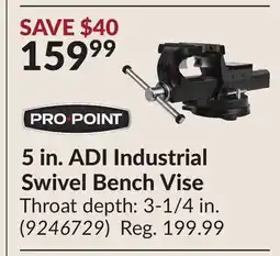 Princess Auto 5 in. ADI Industrial Swivel Bench Vise offer