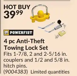 Princess Auto 4 pc Anti-The Towing Lock Set offer