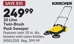 Princess Auto 20 Litre Twin-Brush Push Sweeper offer