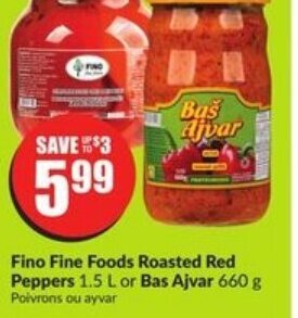 FreshCo Fino fine foods roasted red peppers offer