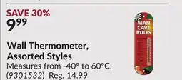 Princess Auto Wall Thermometer, Assorted Styles offer