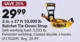 Princess Auto 2 in. x 27 ft10,000 lb Ratchet Tie-Down Strap offer