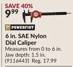 Princess Auto 6 in. SAE Nylon Dial Caliper offer