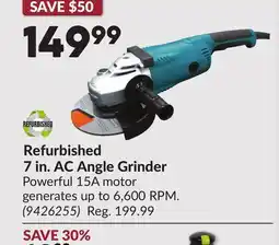 Princess Auto Refurbished 7 in. AC Angle Grinder offer
