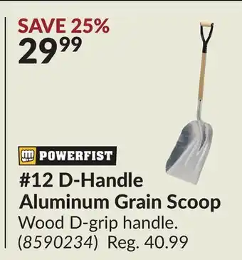 Princess Auto 12 D-Handle Aluminum Grain Scoop offer