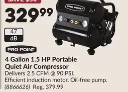 Princess Auto 4 Gallon 1.5 HP Portable Quiet Air Compressor offer