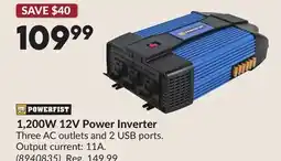 Princess Auto 1,200W 12V Power Inverter offer