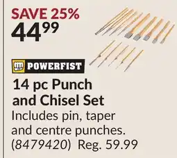 Princess Auto 14 pc Punch and Chisel Set offer