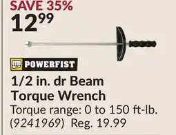 Princess Auto 1/2 in. dr Beam Torque Wrench offer