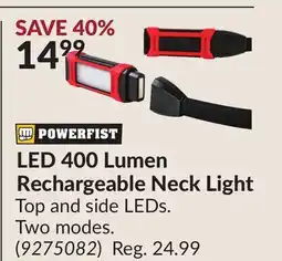 Princess Auto LED 400 Lumen Rechargeable Neck Light offer