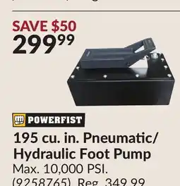 Princess Auto 195 cu. in. Pneumatic/ Hydraulic Foot Pump offer