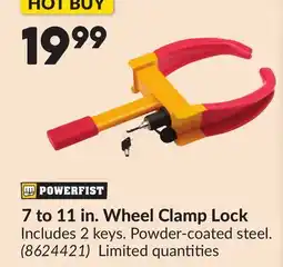 Princess Auto 7 to 11 in. Wheel Clamp Lock offer