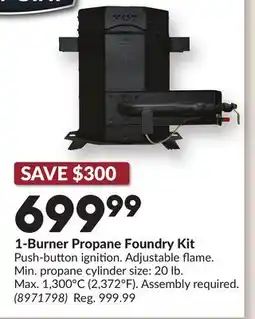 Princess Auto 1-Burner Propane Foundry Kit offer