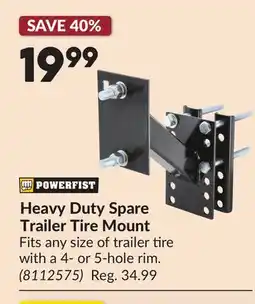 Princess Auto Heavy Duty Spare Trailer Tire Mount offer