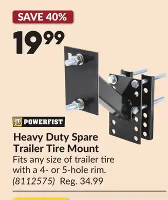 Princess Auto Heavy Duty Spare Trailer Tire Mount offer