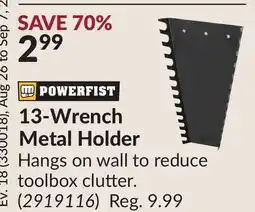 Princess Auto 13-Wrench Metal Holder offer