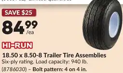 Princess Auto 18.50 x 8.50-8 Trailer Tire Assemblies offer