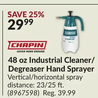 Princess Auto 48 oz Industrial Cleaner/ Degreaser Hand Sprayer offer
