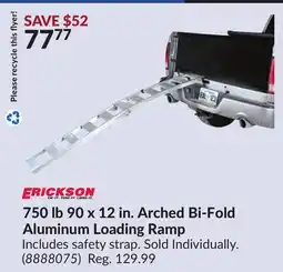 Princess Auto 750 lb 90 x 12 in. Arched Bi-Fold Aluminum Loading Ramp offer