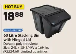 Princess Auto 60 Litre Stacking Bin with Hinged Lid offer
